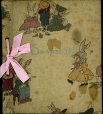 Yellow bunny cover baby scrapbook circa 1940